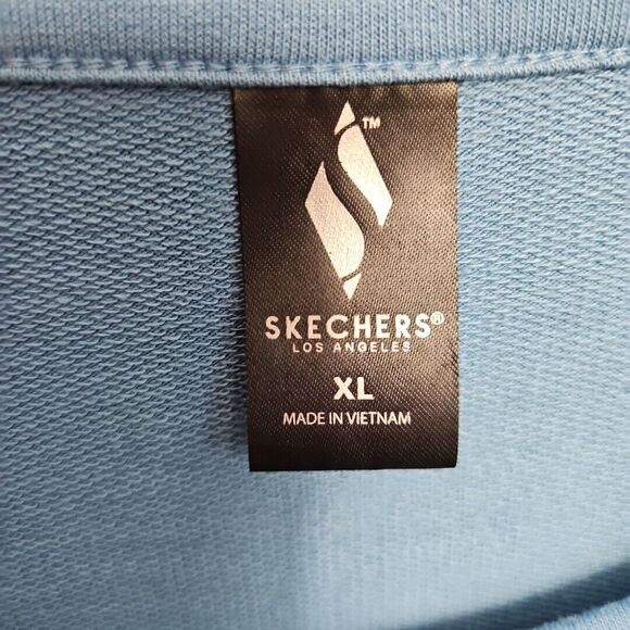 Sketchers Women's XL blue top short sleeve poly blend - Picture 2 of 9